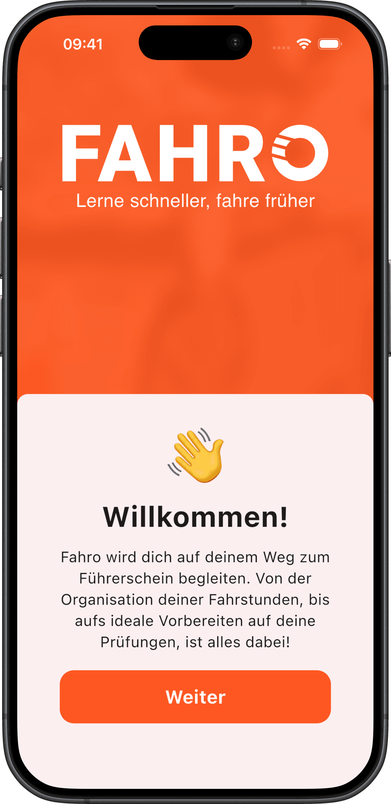 Willkommensbildschirm